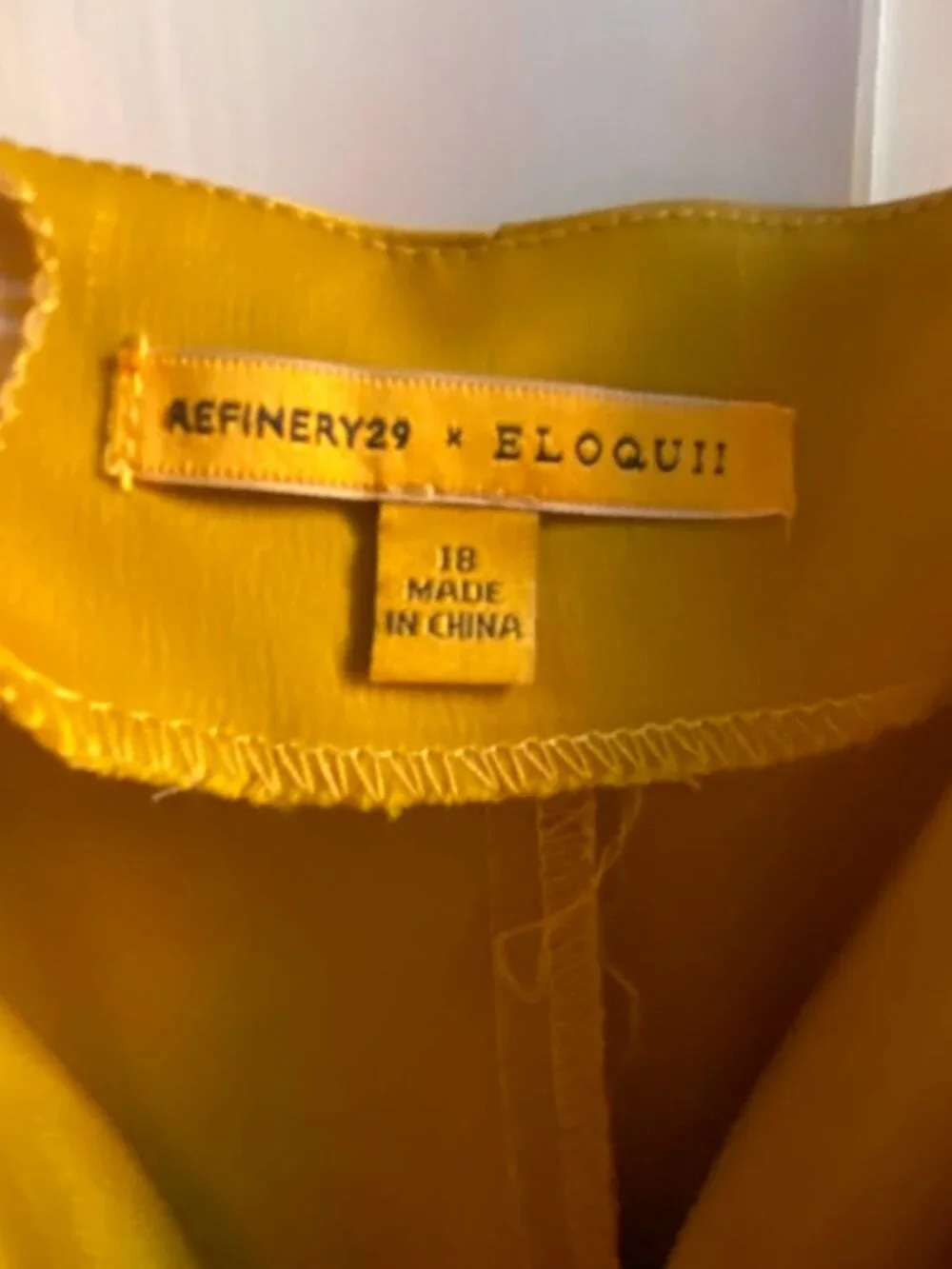 Eloquii x Refinery 29 Golden Yellow Satin Silky Slip Dress Sz 18